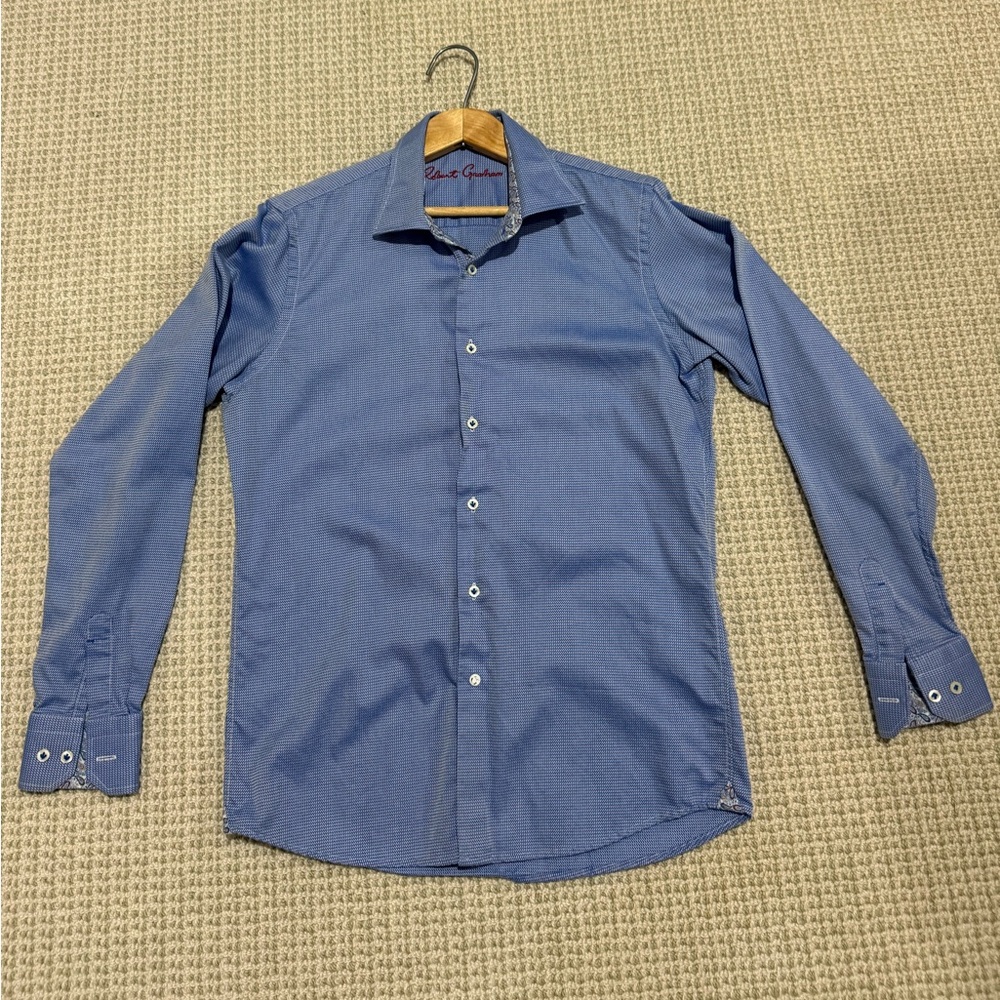 Robert Graham Classic Boys Blue Dress Shirt